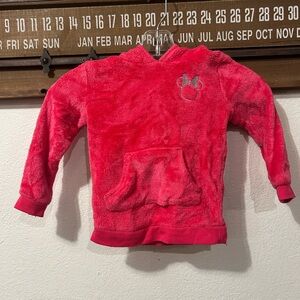 Disney's Minnie Mouse Toddler Girl Plush  Hoodie Jumping Beans 2T (1425)